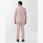 Raymond-Men Red Structured Regular Fit Polyester Blend Suit