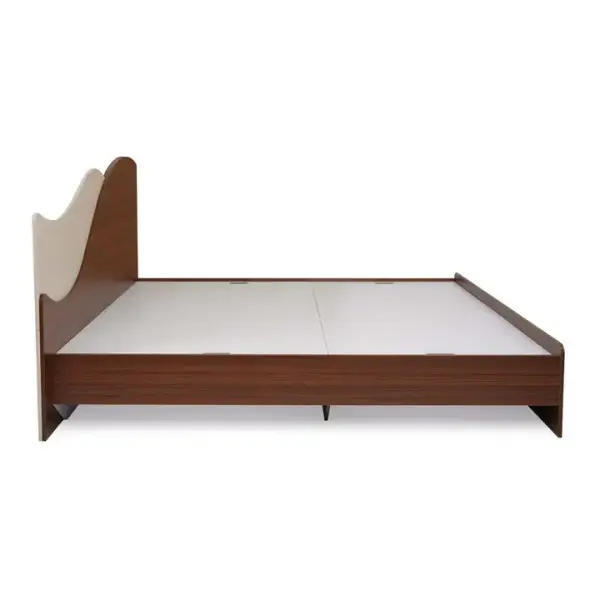 Nilkamal-Wave Calipso Queen Bed Without Storage (Classic Plank Walnut)