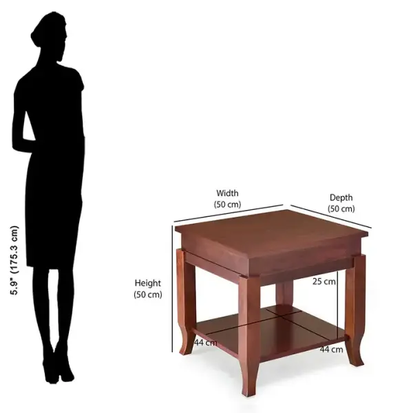 Nilkamal-Alma End Table (Mahogany)