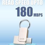 Type-C OTG 64GB PENDRIVE/Premium Metal Body with USB 3.0 Technology
