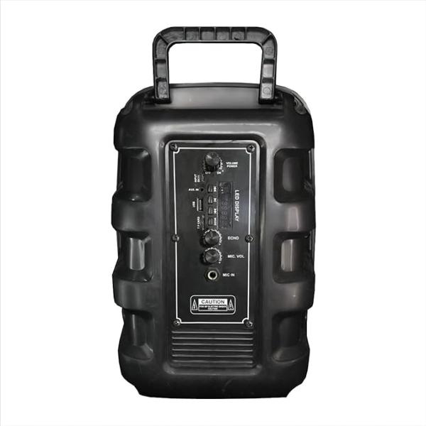 CARWAAN 30W Portable Wireless Bluetooth Karoke Party Speaker with Remote/Aux/FM/Pa System/Rechargeable Battery/Wireless Mic (Black Shining Speaker)