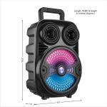 CARWAAN 30W Portable Wireless Bluetooth Karoke Party Speaker with Remote/Aux/FM/Pa System/Rechargeable Battery/Wireless Mic (Black Shining Speaker)