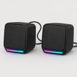 USB Computer Speakers – 6W Stereo Sound with Multicolor LED Lights
