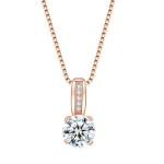 Classic Round Solitaire Pendant With Chain & AD Stone