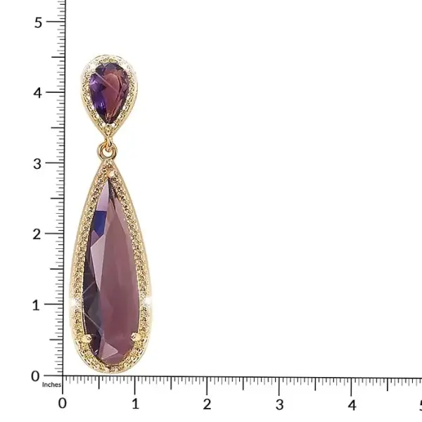 Peora Crystal Studded Gold Plated Dangle Earrings Fashion Wear Stylish Jewellery Gift for Girls & Women