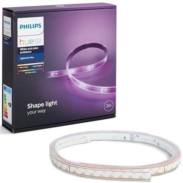 Philips Hue Gen 4 Smart Light Strip (White & Color Ambiance) 20W Base 2 Meters, Bluetooth & Zigbee Compatible