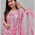 Women's Rayon Embroidered Kurti with Pant and Dupatta Set