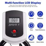 Indoor Cycling Bike, Silent Belt Drive Exercise Bike Stationary Bicycle with Steel Flywheel