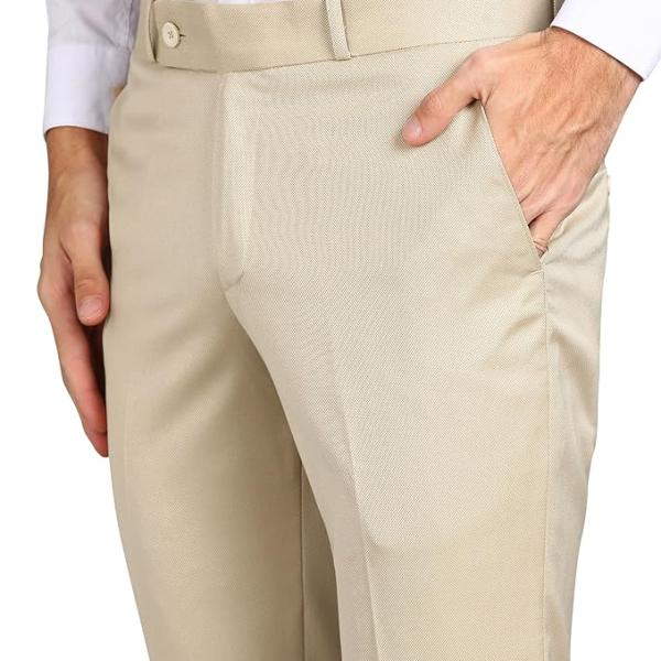 Stylish Slim Fit Polyester Formal Pant for Men | Mens Fashion Pin Checks Wear Dress Trousers
