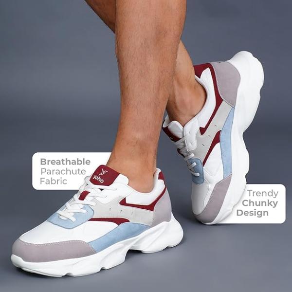 Soleman Men’s Stylish Chunky Color-Blocked Slip-On Sneakers (SoS) | Shoes for Men Sneakers