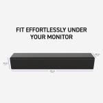Mini Compact Under-Monitor Soundbar with Bluetooth 5.3, USB Digital Audio, for PC and Mobile