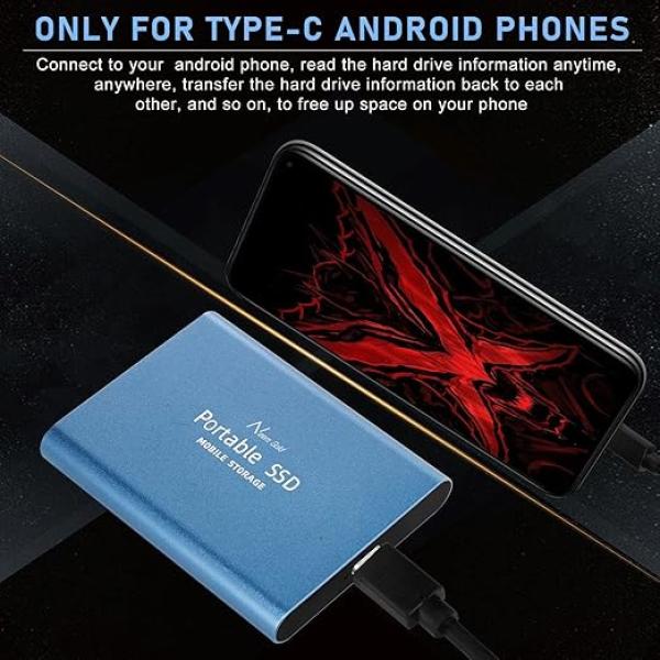 SSD USB 3.1 External Solid State Drives Hard Disk for PC Laptop 500GB Blue