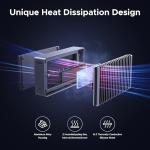 40Gbps M.2 NVMe SSD Enclosure, External SSD Drive with Double-Sided Fin Heat Dissipation
