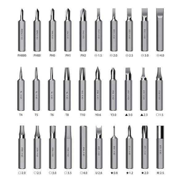 32 in 1 Interchangeble Multipurpose Mini Screwdriver Set Magnetic Slot Wrench Bits Repair Tools Kit