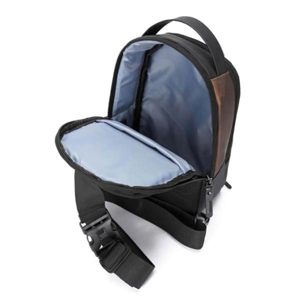 Crossbody Bag for Men Women, Mini Waterproof Backpack Shoulder Daypack Anti-Theft Cross Body Chest Bags With USB Charger Port for Casual Travel Hiking Outdoor Sports