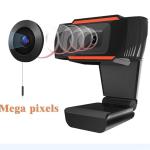 Crisp Pro Digital Zoom 720P Web Camera with 5P HD Quality Lens, CMOS Image Sensor, 24 FPS Video Resolution