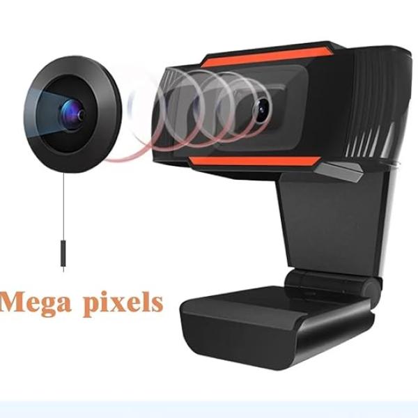 Crisp Pro Digital Zoom 720P Web Camera with 5P HD Quality Lens, CMOS Image Sensor, 24 FPS Video Resolution