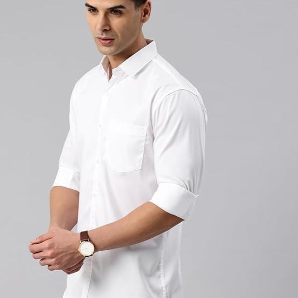 Men's Cotton Slim Fit Solid Casual Shirt
