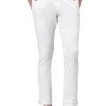 Men's Solid Linen White Trousers | Outdoor Casual Daily Trouser