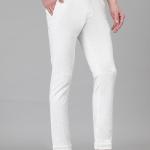 Men's Solid Linen White Trousers | Outdoor Casual Daily Trouser