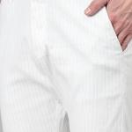Men's Solid Linen White Trousers | Outdoor Casual Daily Trouser