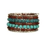Glass/Wood Multicolor Women Bangle/Bracelet