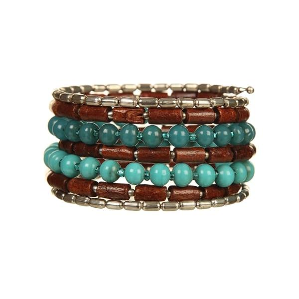 Glass/Wood Multicolor Women Bangle/Bracelet
