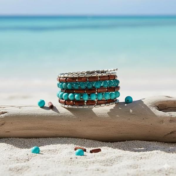 Glass/Wood Multicolor Women Bangle/Bracelet