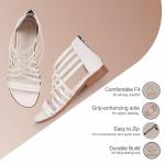 Gladiator Sandals With Zip Closure Flats For Woman And Girls