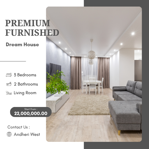 Premium Furnished 3 BHK Apartment in Andheri West Near Metro