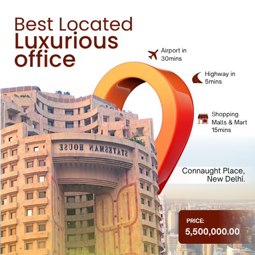 Premium 1000 Sq. Ft. Commercial Office Space at Statesman House, Barakhamba Road