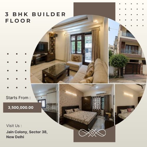 3 BHK Builder Floor for Sale in Jain Colony, Sector 38, New Delhi